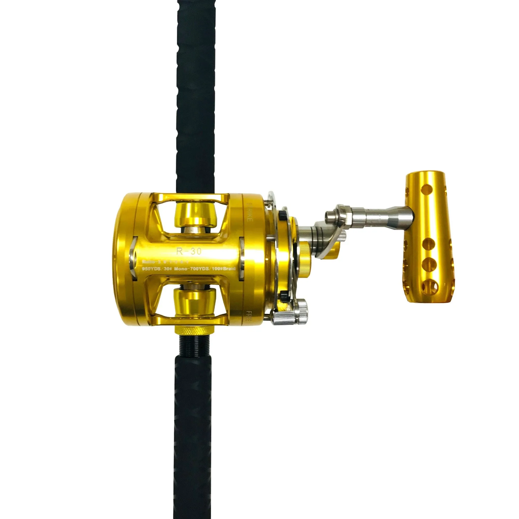 30W 2-Speed Reel on a Blue Marlin Tournament Edition Rod