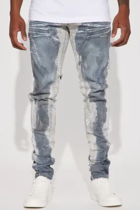 All The Work Stacked Skinny Carpenter Jeans - Grey