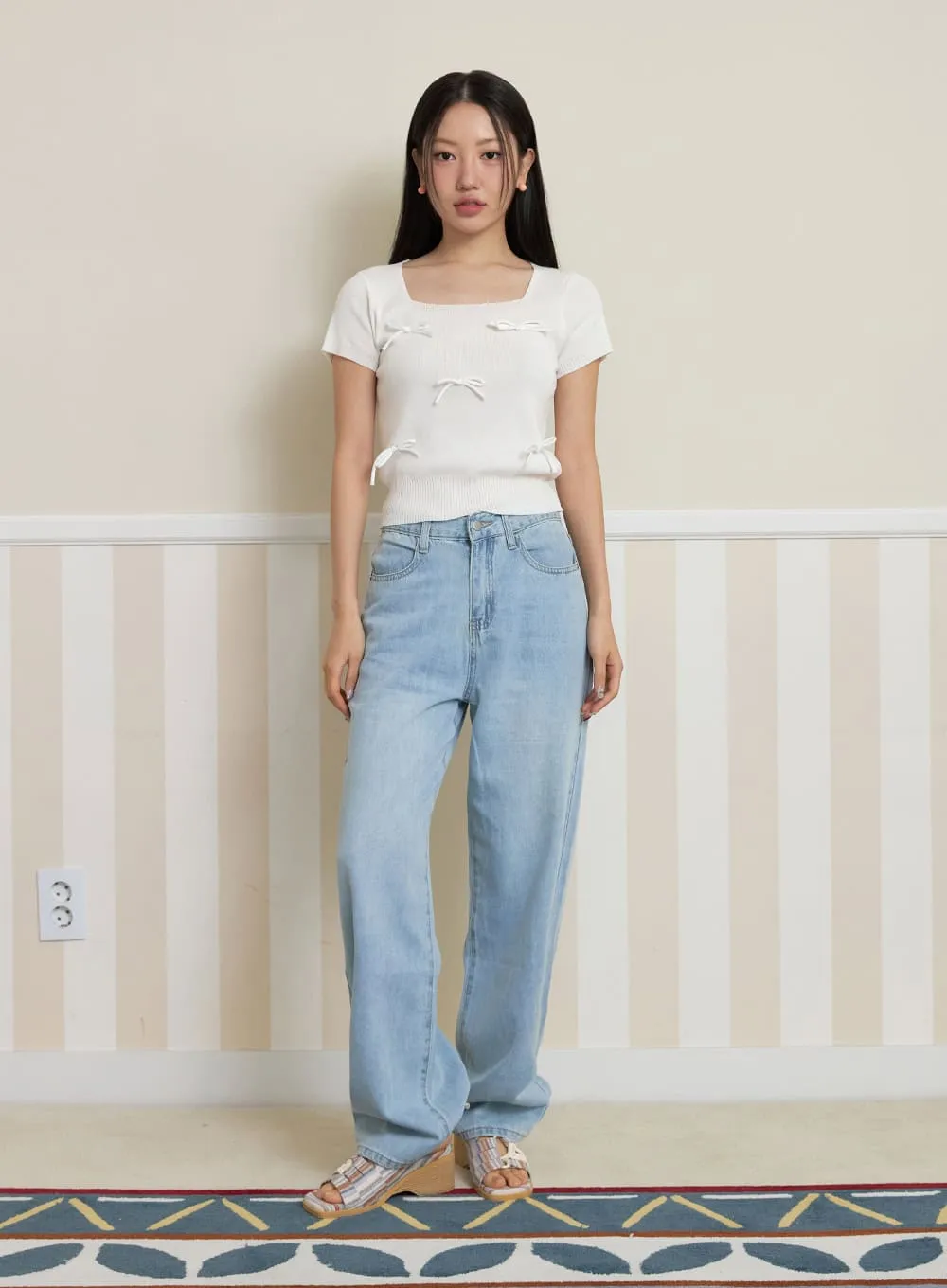 Basic Wide Fit Straight Jeans OY427