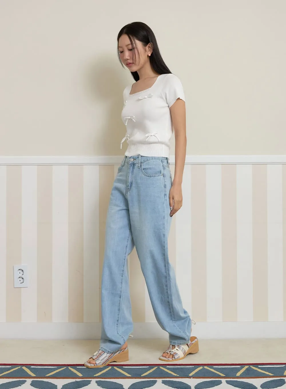 Basic Wide Fit Straight Jeans OY427