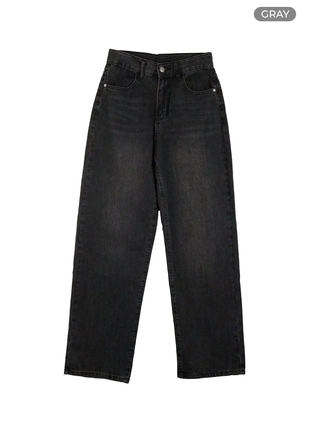 Basic Wide Fit Straight Jeans OY427
