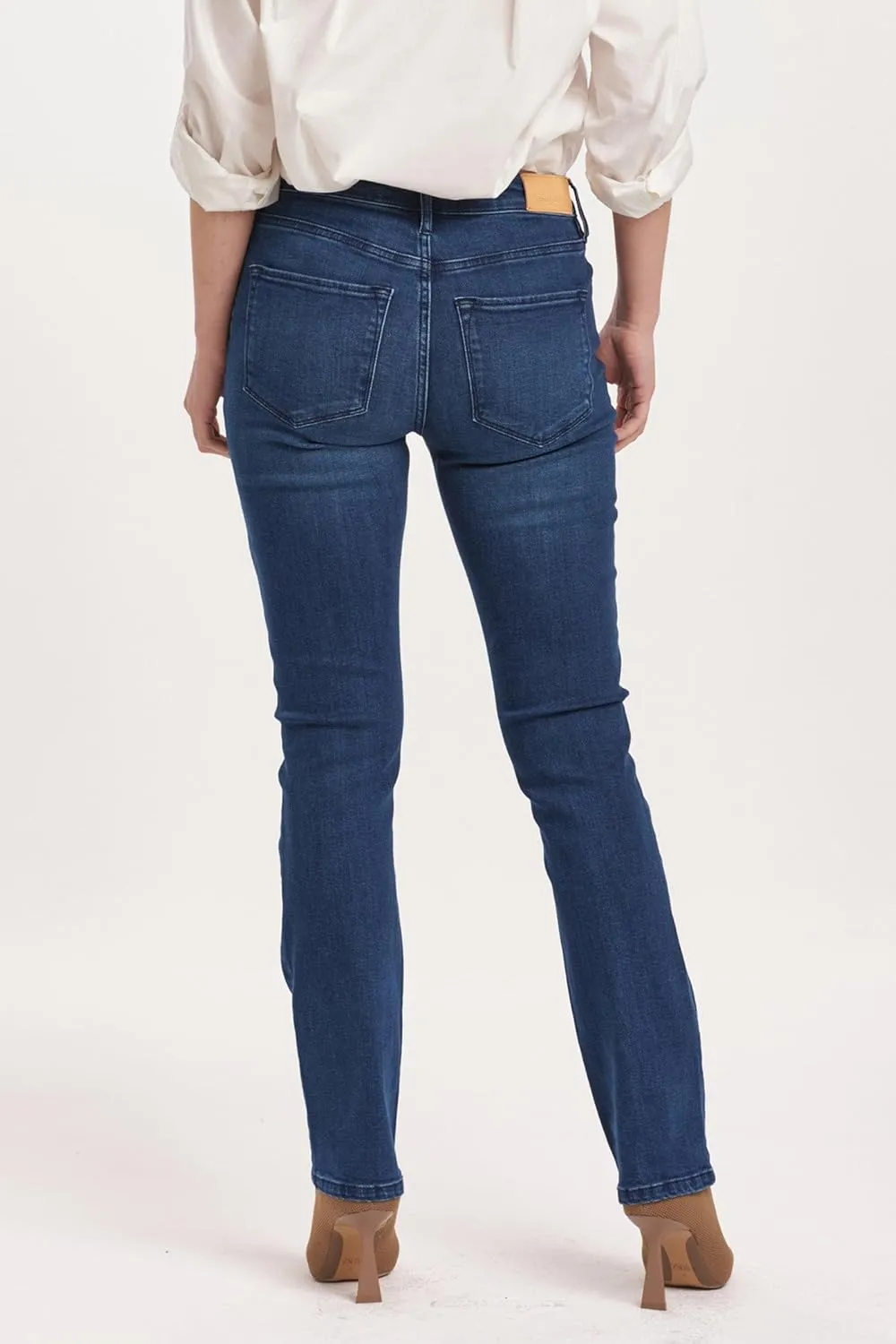 DEAR JOHN Blaire Womens Straight Leg Jeans Mid Rise Ankle Inseam