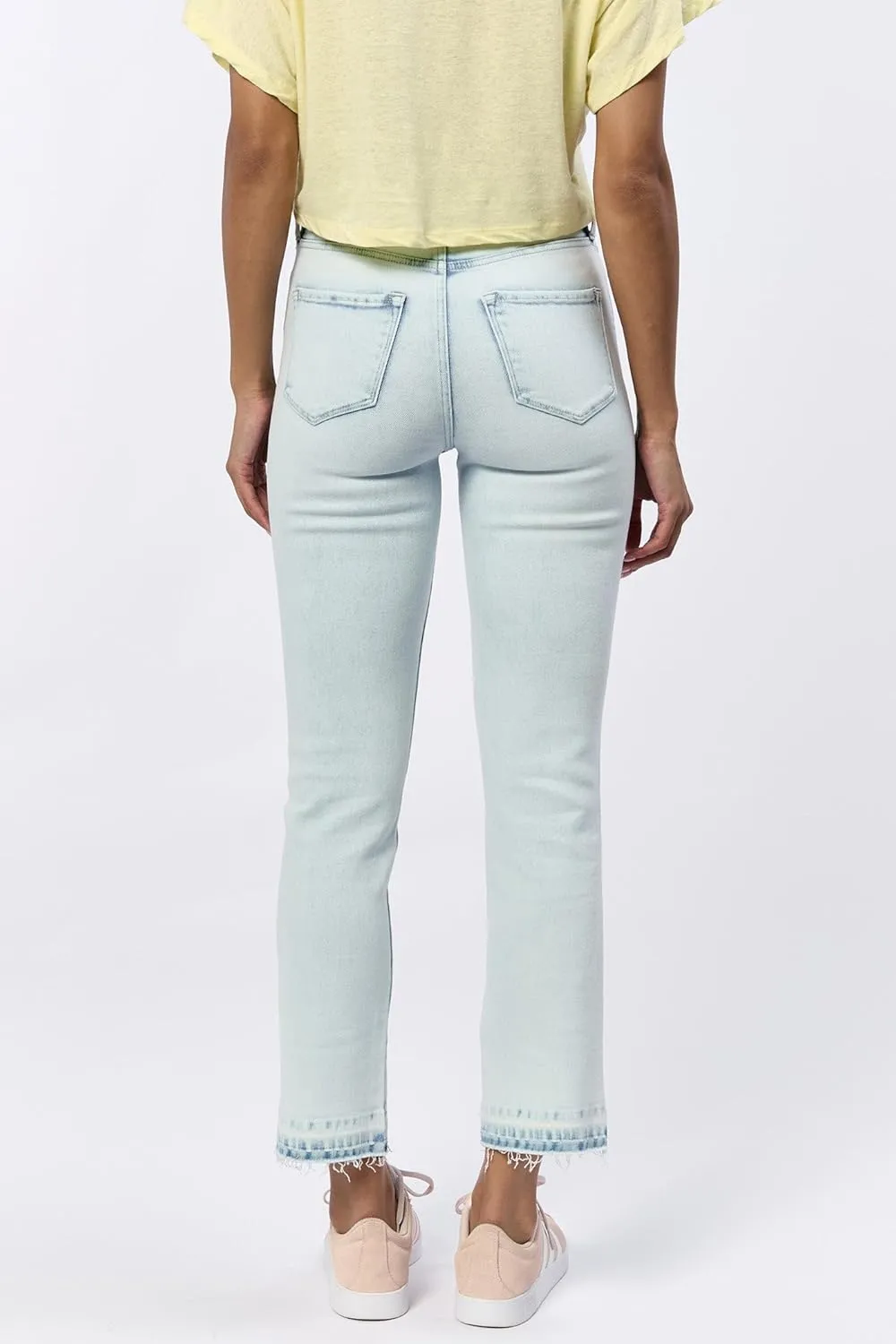 DEAR JOHN Frankie Women's Jeans Straight Fit Cropped High Rise