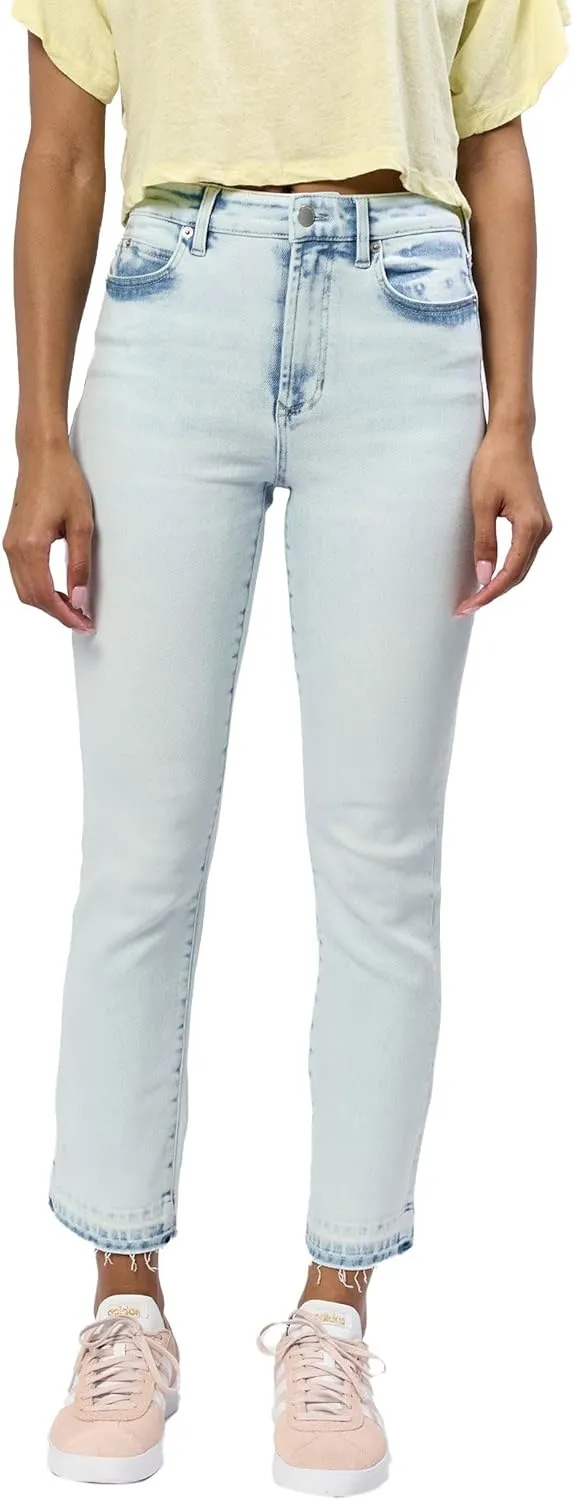 DEAR JOHN Frankie Women's Jeans Straight Fit Cropped High Rise