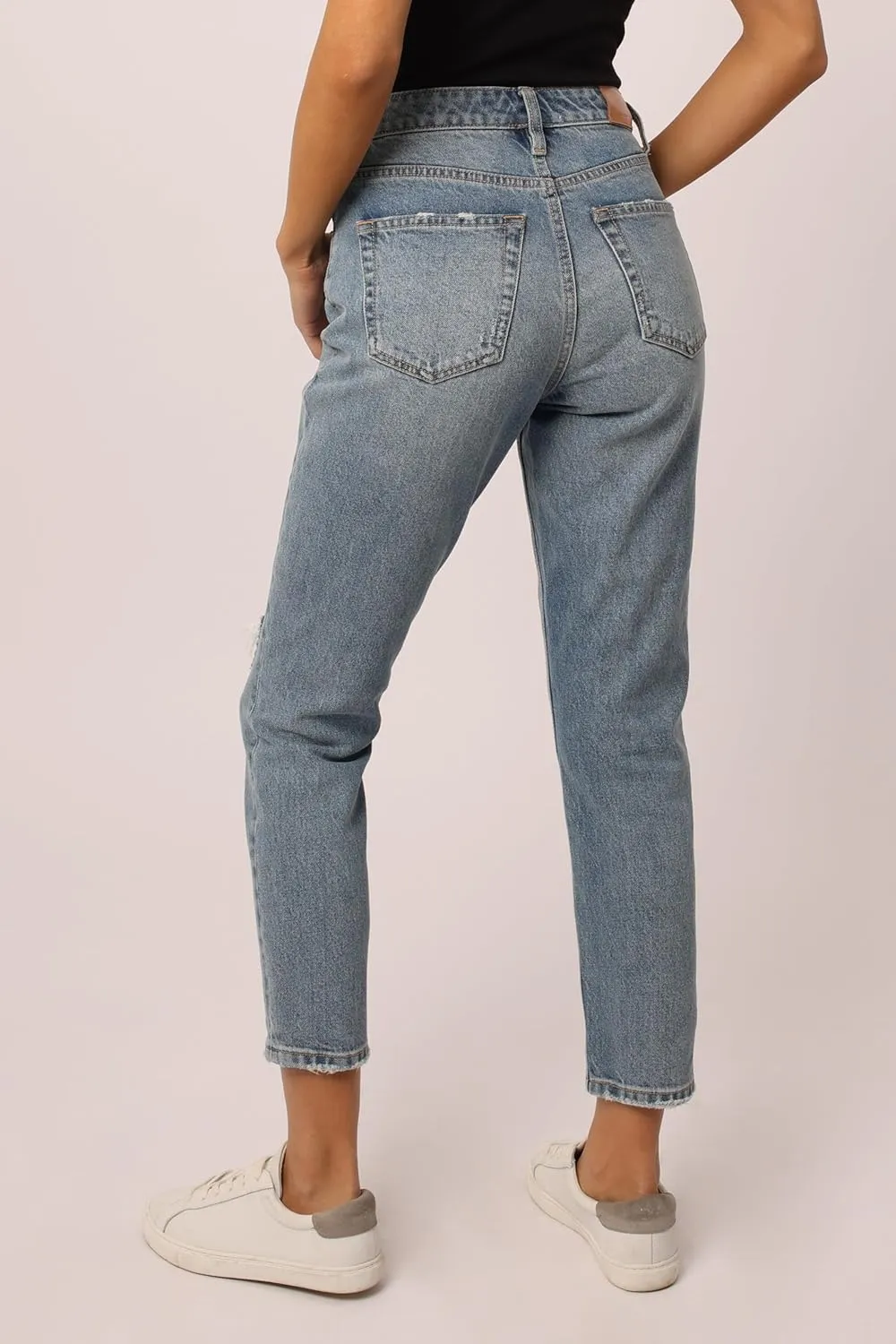 DEAR JOHN Roxie High Rise Cropped Leg Women's Mom Jeans