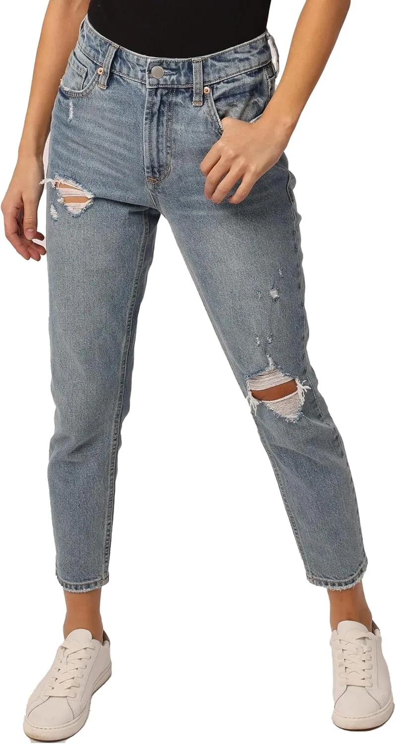 DEAR JOHN Roxie High Rise Cropped Leg Women's Mom Jeans