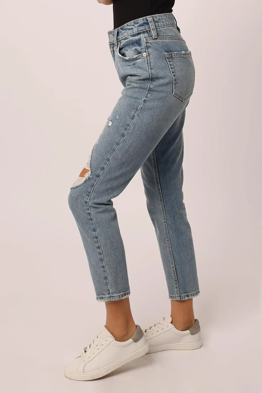 DEAR JOHN Roxie High Rise Cropped Leg Women's Mom Jeans