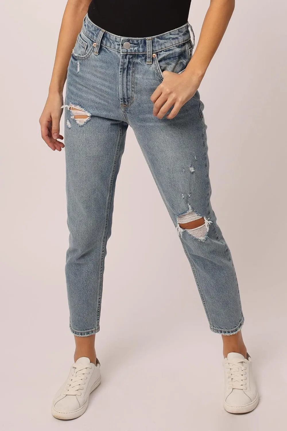 DEAR JOHN Roxie High Rise Cropped Leg Women's Mom Jeans