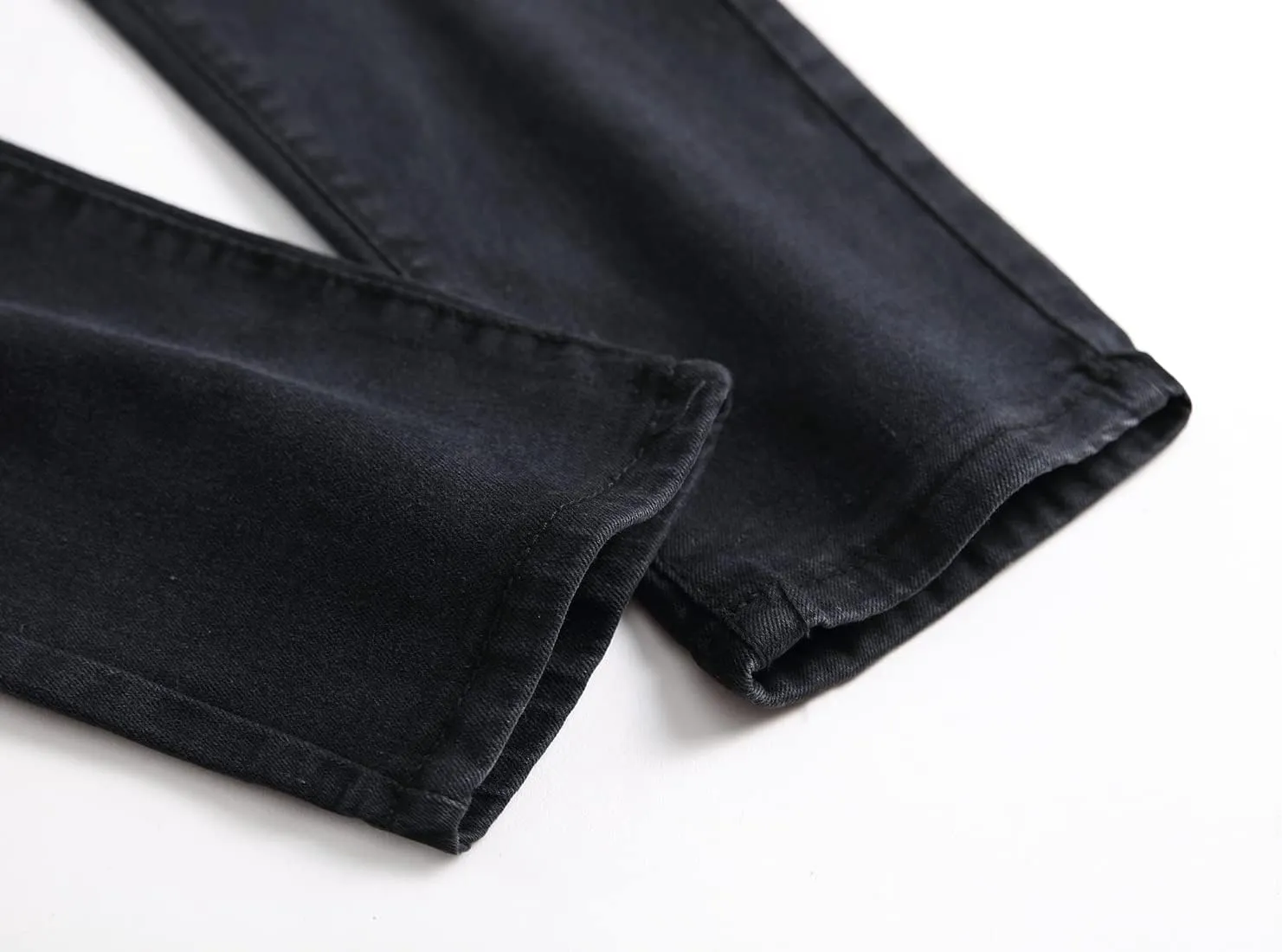 Denim Jeans for Men Slim Fit Ripped Stretch Skinny Distressed Stacked Straight Leg Moto Biker Pants
