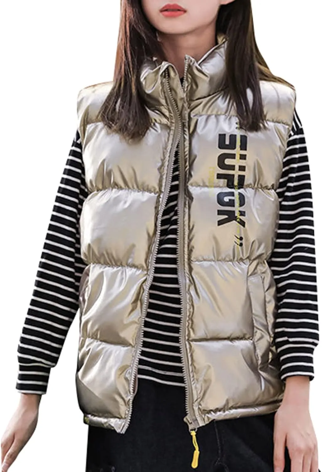 Down Puffer Vest for Boy Girls Winter Warm Puffer Sleeveless Jacket Waistcoats Snowsuit Winter Coat