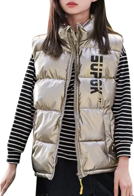 Down Puffer Vest for Boy Girls Winter Warm Puffer Sleeveless Jacket Waistcoats Snowsuit Winter Coat