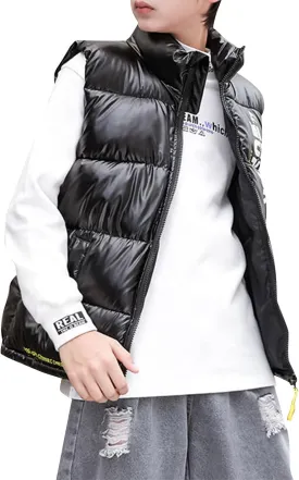 Down Puffer Vest for Boy Girls Winter Warm Puffer Sleeveless Jacket Waistcoats Snowsuit Winter Coat