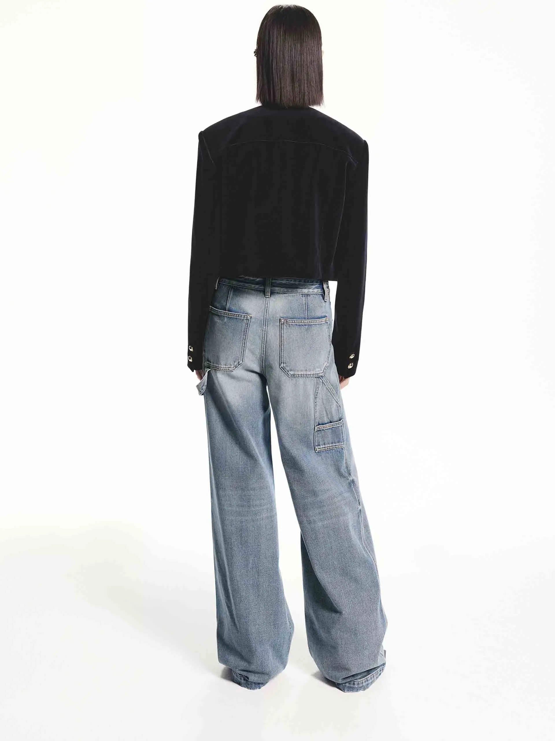 Drawstring Detail Straight Jeans