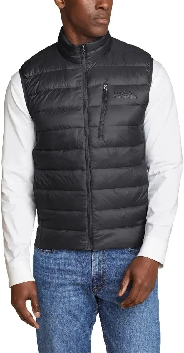 Eddie Bauer Men's Down Puffer Vest (Gray, Medium)