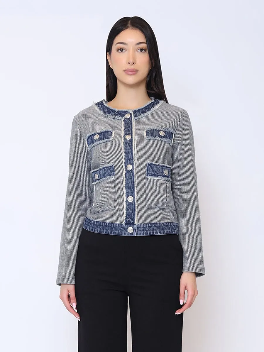 Gracia Two Tone Denim Jacket