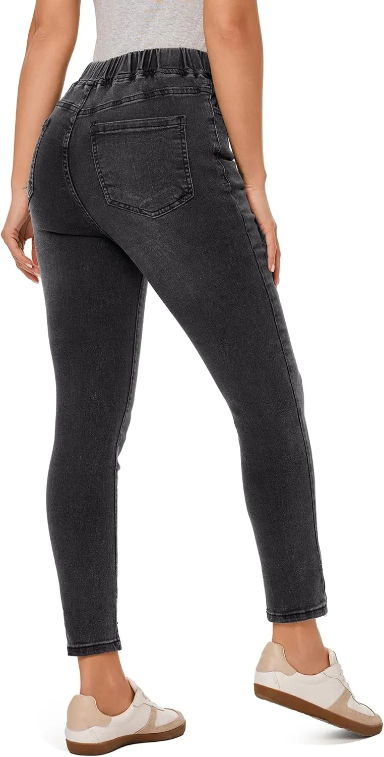 GRAPENT Pull On Jeans for Women High Waisted Skinny Capri Pants Trendy Stretch Denim Cropped Jeans Crop Jeggings Capris