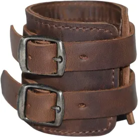 Hide & Drink, Stylish Wrist Wallet Cuff, Wristband with Secret Pouch, Cash Holder, Money Organizer, Full Grain Leather, Handmade, Bourbon Brown