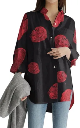 Linen Shirts for Women Casual Loose Solid Color Long Sleeve Stand Collar Shirt Beach Cover Ups for Women White Dress