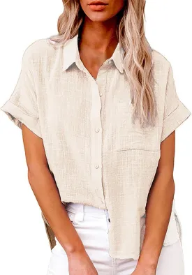 Linen Shirts for Women Print Natural Autumn Fragrant Fabric Shirt Blue Shirts for Women Oversized Button Down Shirts