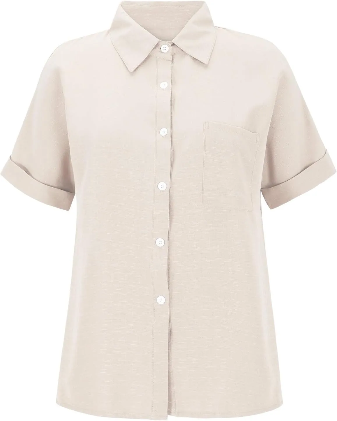 Linen Shirts for Women Print Natural Autumn Fragrant Fabric Shirt Blue Shirts for Women Oversized Button Down Shirts