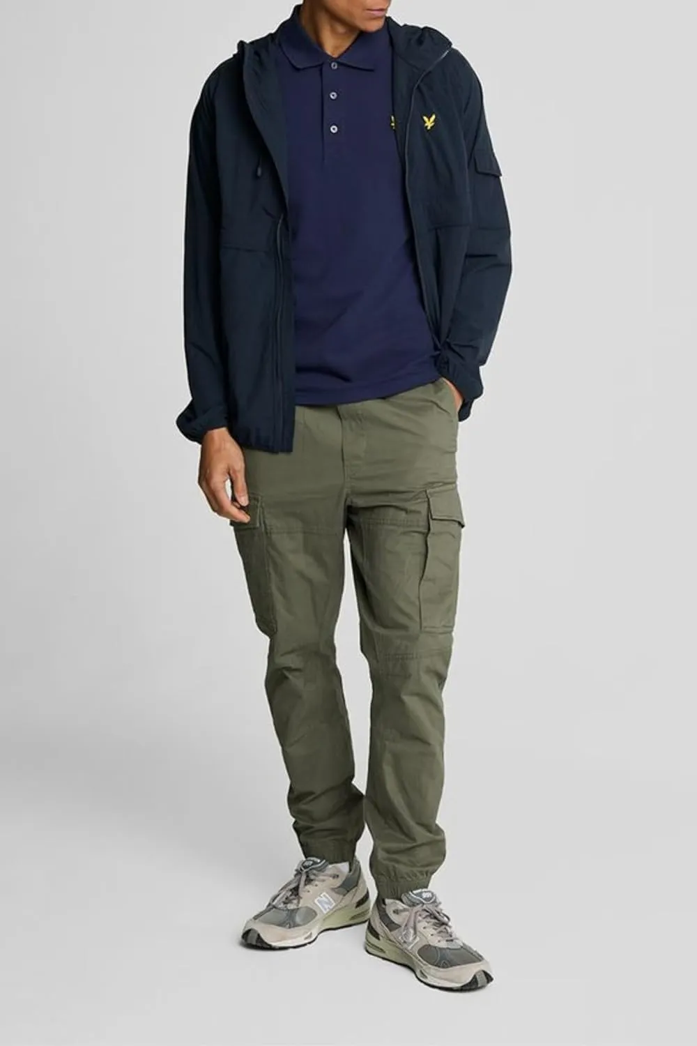Lyle & Scott Slim Stretch Stone Blue Polo Shirt