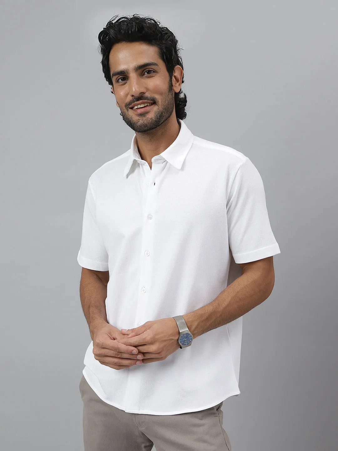 Pique Knit Shirt - Daylight