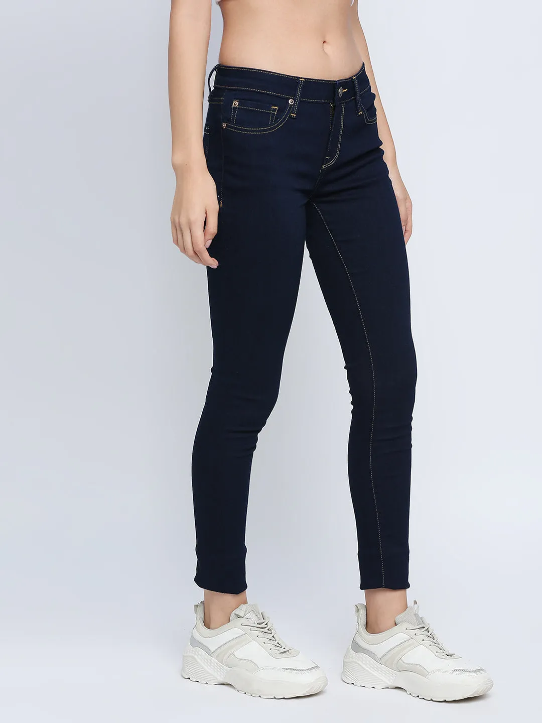 Spykar Women Blue Super Skinny Regular Length Jeans (Alicia)