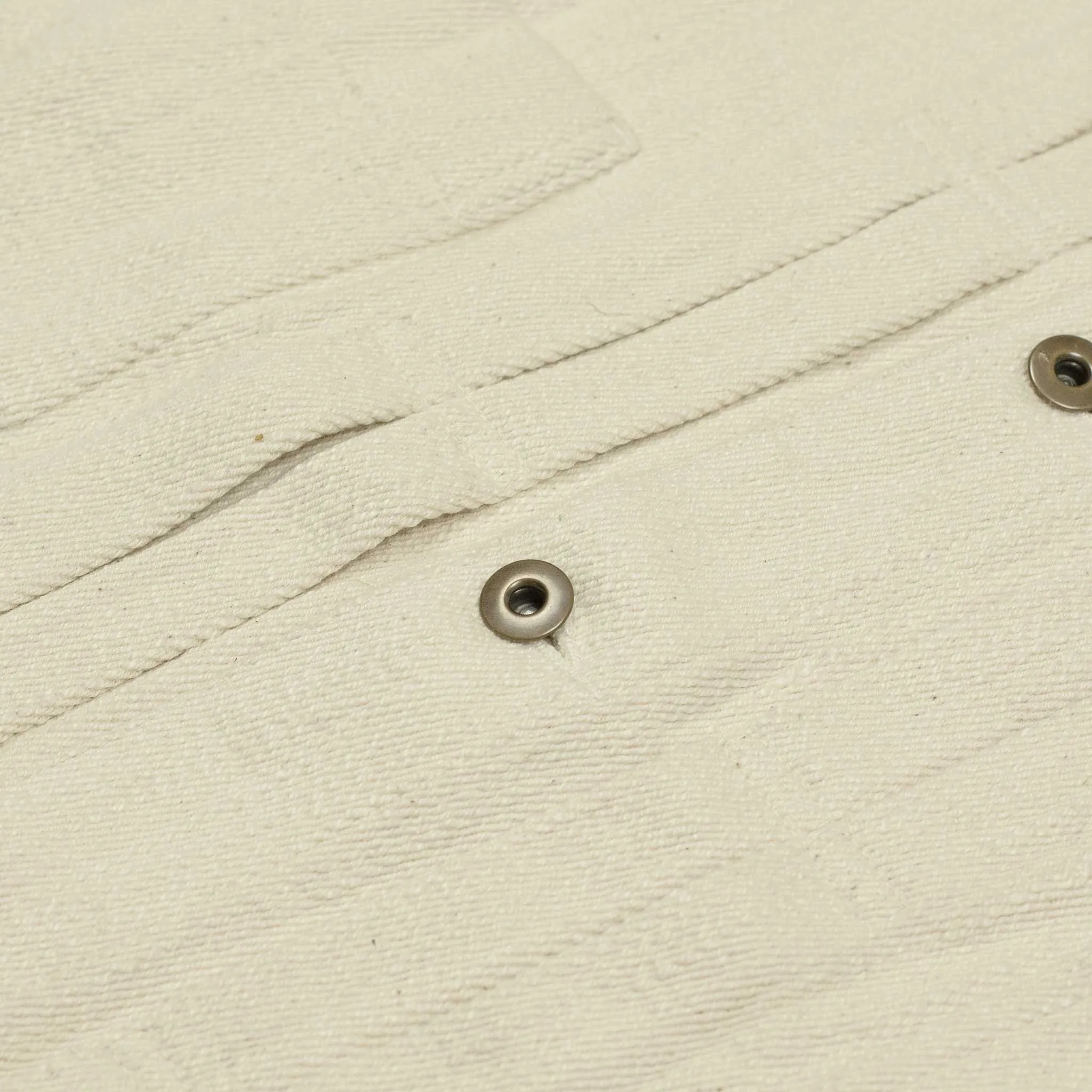 Type 2 trucker jacket in natural slubby handwoven cotton denim
