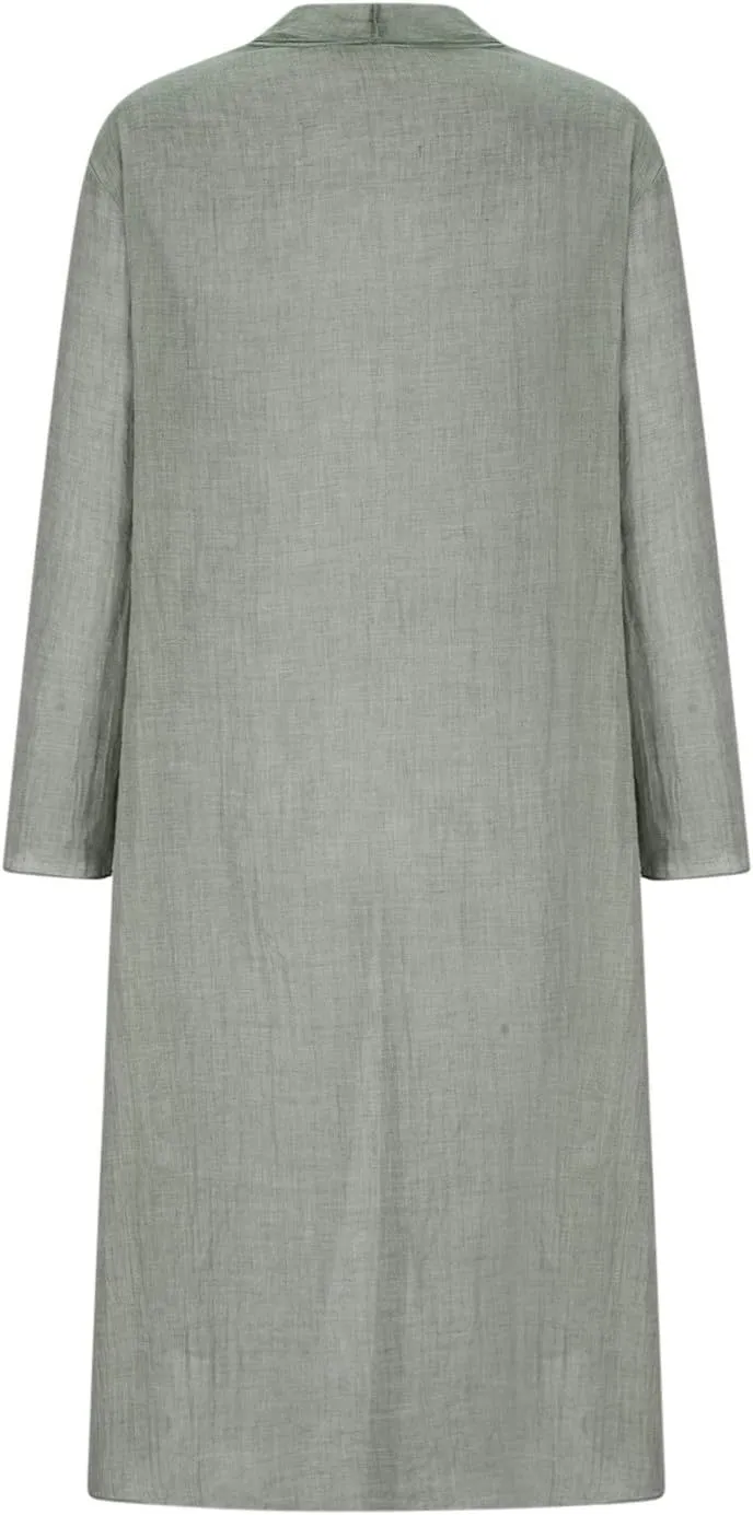 Wkishenl Women's 3/4 Sleeve Cardigan Summer Lightweight Cardigans Solid Draped Front Open Tops Casual Comfy Going Out Shirts