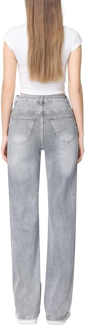 Women's Stretch Jeans Straight Leg Flexibility & Durability